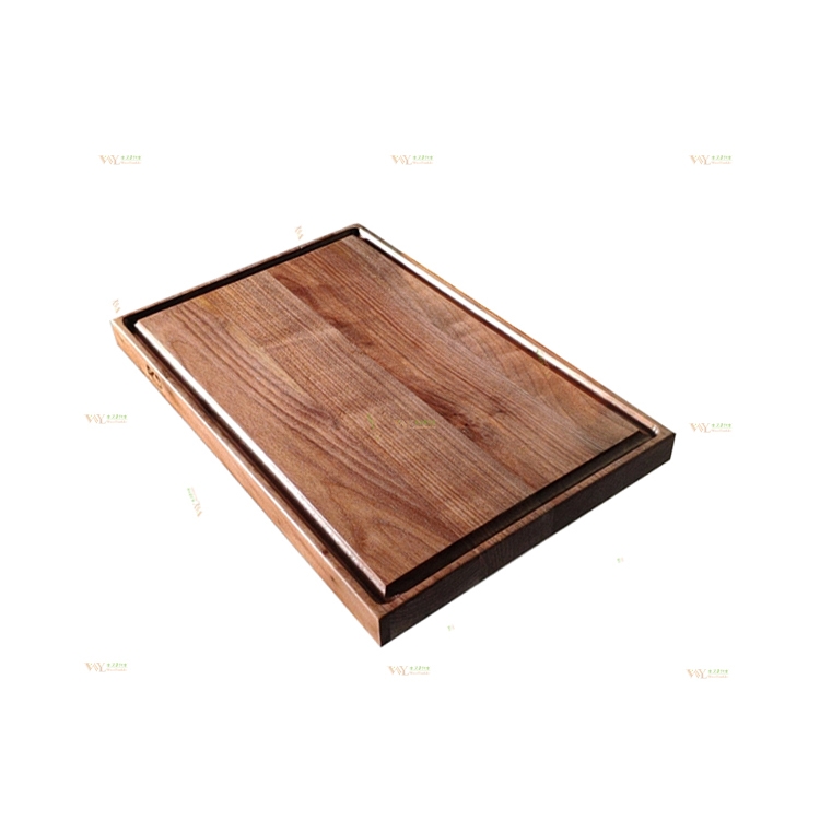 Kitchen use large USA walnut wood cutting board rectangular