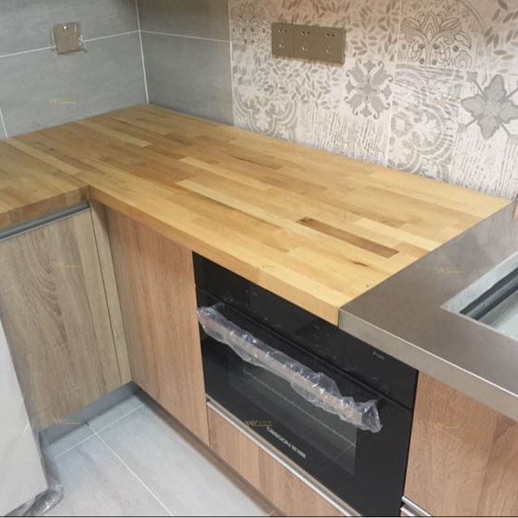 Maple wood fjl kitchen countertop