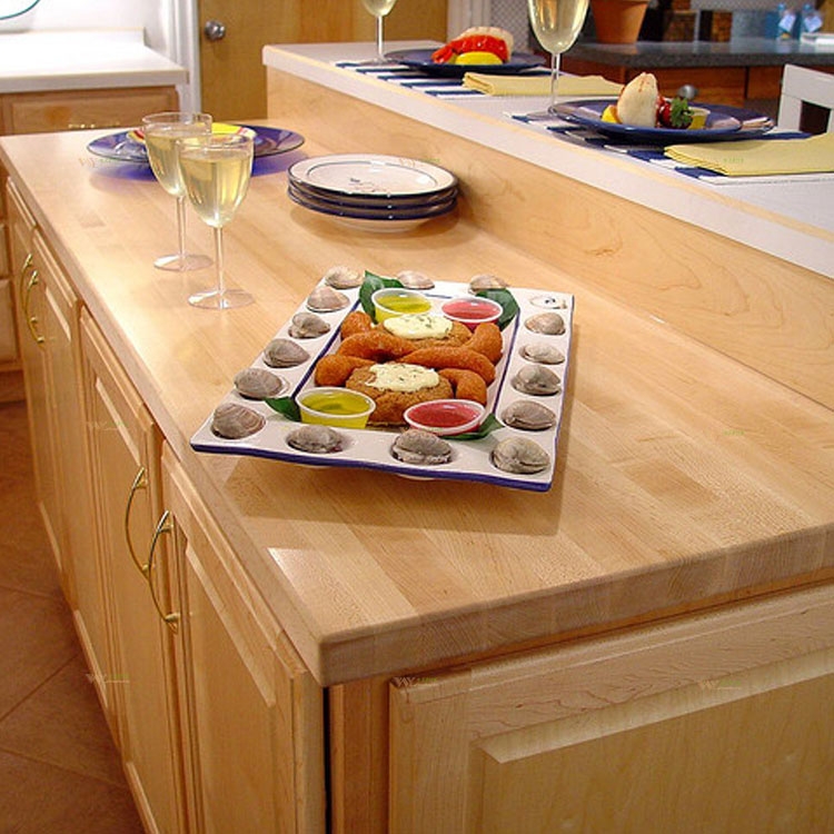 Maple wood fjl kitchen countertop