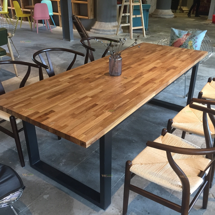 Table De Repas Bois Métal Chêne Pour Restaurant Maison Hôtel Bar