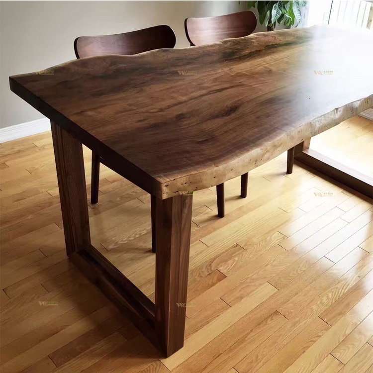 Live Edge Slab USA Walnut Wood Table