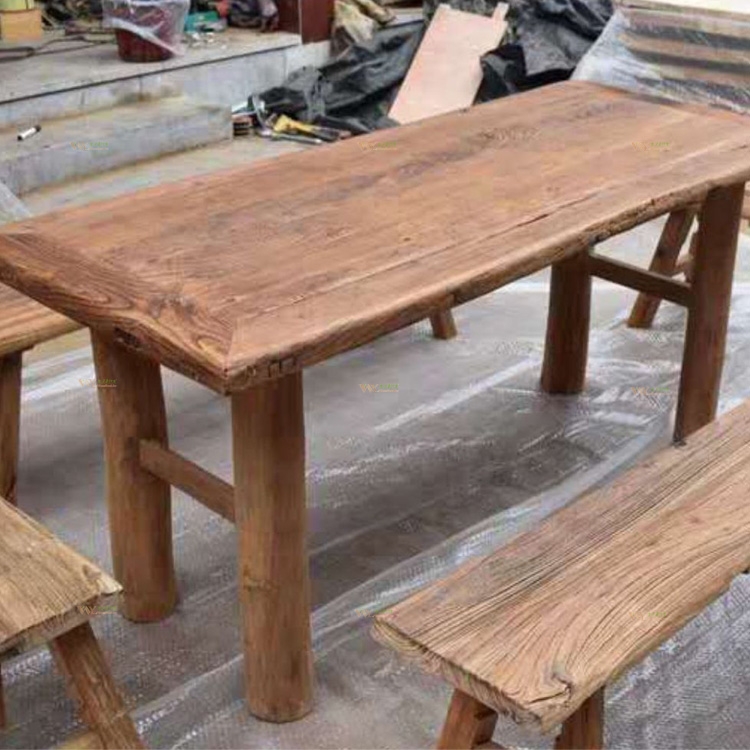 Antique Furniture Aged Elm Table