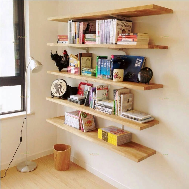 Solid Wood Wall Shelves for Home Decoration