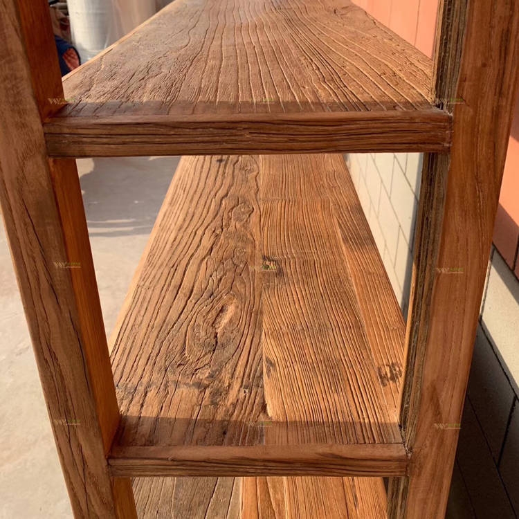 Vintage Furniture Reclaimed Elm Wood Bookcase