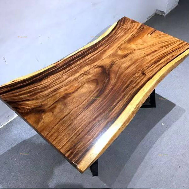 Natural Edge Ecuador Walnut Wood Slab Table