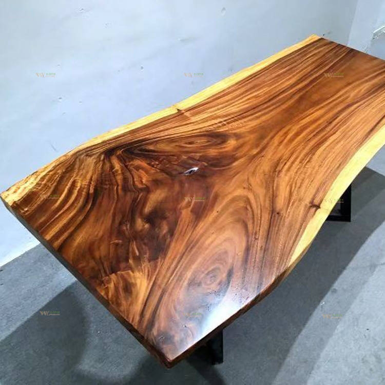 Natural Edge Ecuador Walnut Wood Slab Table