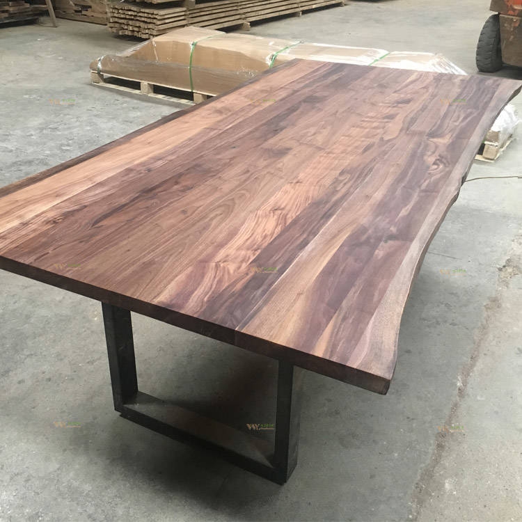 High End Solid Wood USA Walnut Slab Live Edge Table