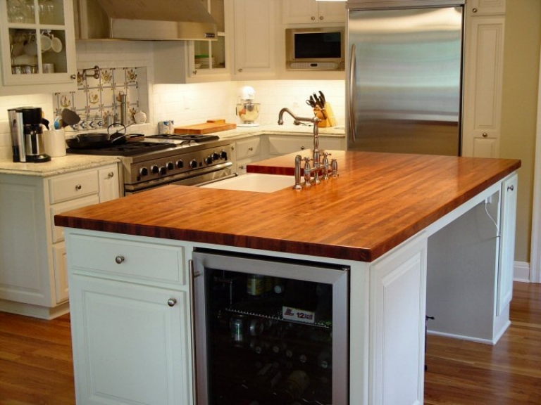 Solid Wood Edge Grain Kitchen Countertop