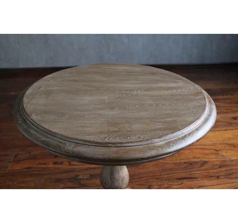 Solid wood white brushed oak coffee table