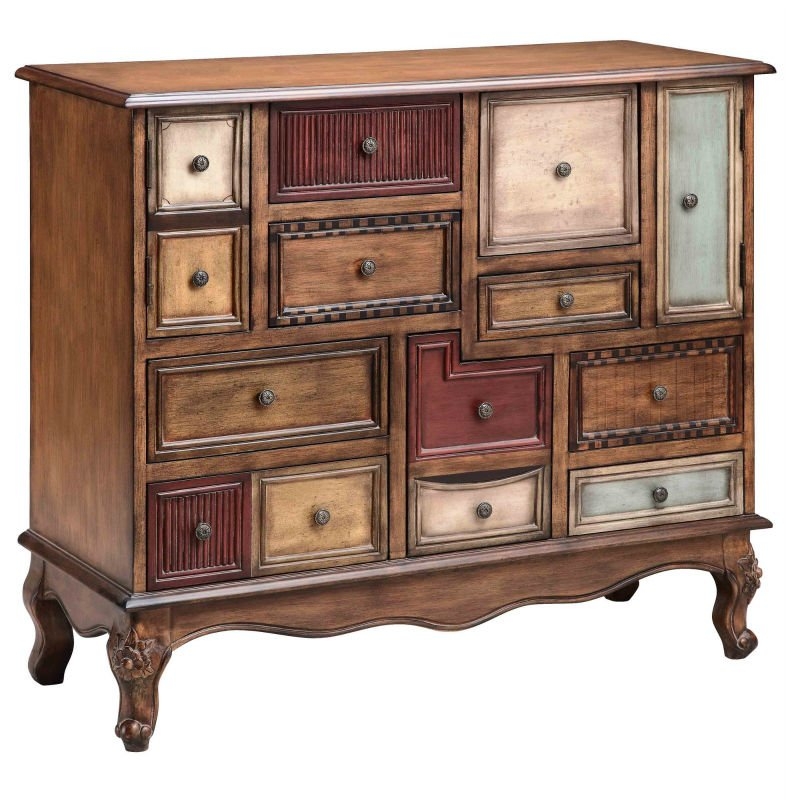 Antique walnut wood living room cabinet customize
