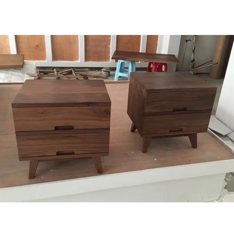 Antique walnut wood living room cabinet customize