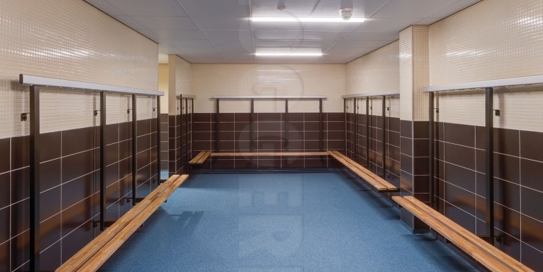 Combined bench and coat rack wardrobe system