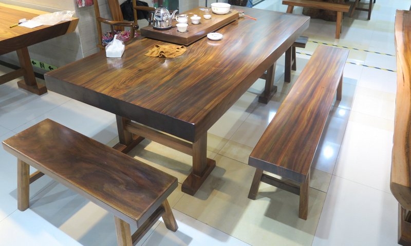 African Teak Solid Wood Slab Table Modern Dining Table Wooden Table for Hotel Villa Apartment Custom Design