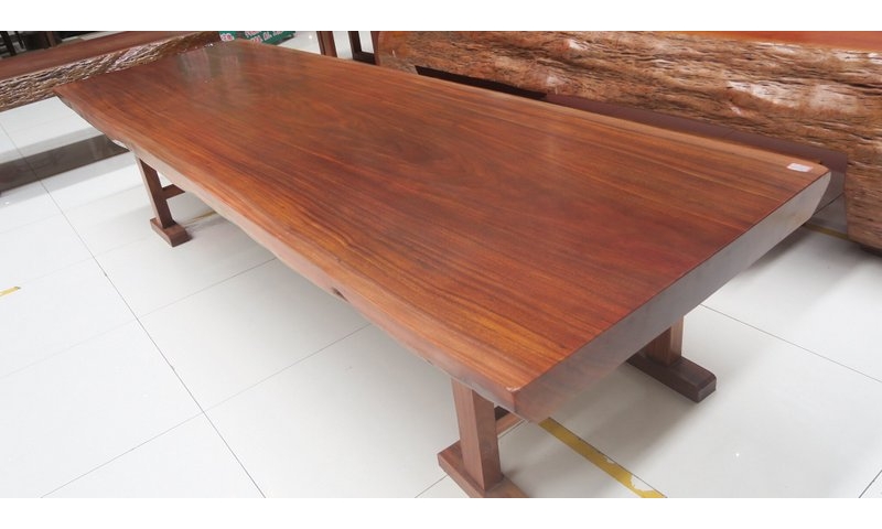 African Teak Solid Wood Slab Table Modern Dining Table Wooden Table for Hotel Villa Apartment Custom Design