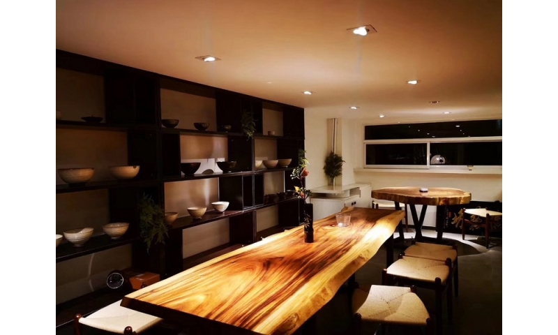 Live Edge Suar Wood Dining Table Rain Wood Slab Table Solid Wood South American Walnut Conference Table
