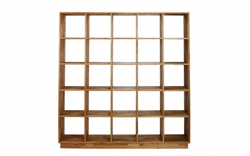 Solid wood FJ oak wooden bookcase shelving for living room
