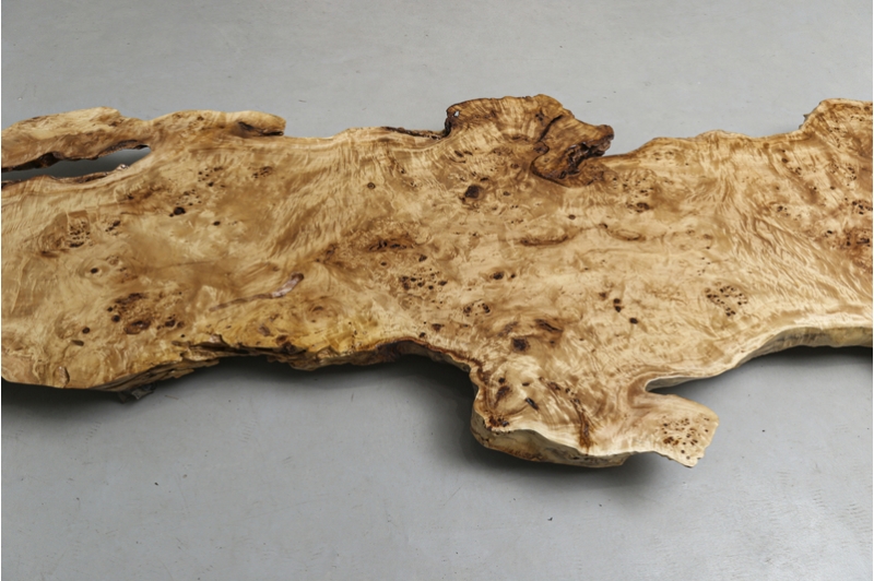 Wholesale Poplar Burl Slab Wood Table Live Edge Natural Solid Wood Dining Coffee Table Conference Desk