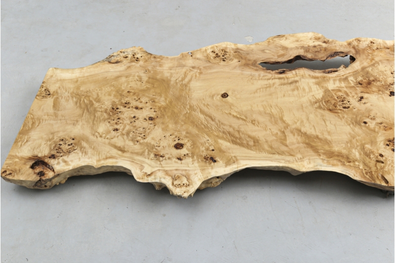 Wholesale Poplar Burl Slab Wood Table Live Edge Natural Solid Wood Dining Coffee Table Conference Desk