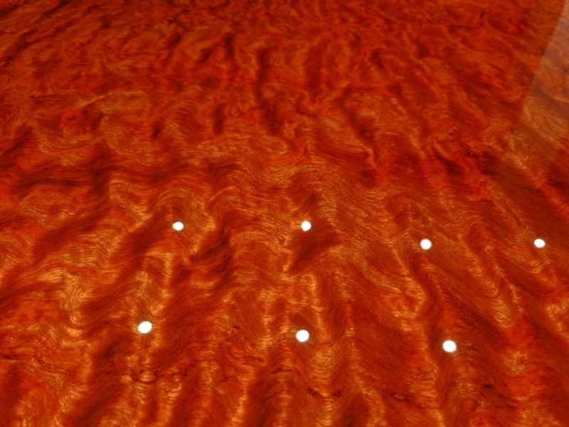 Premium Live Edge Burl Bubinga Wood Slab Exotic Figured Table Top Solid Wood Dining Coffee Table