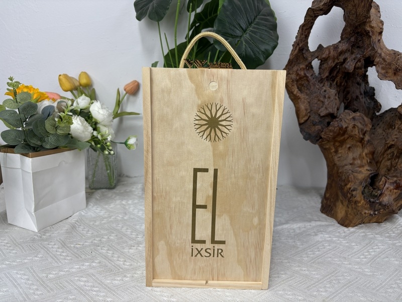Custom Logo High Quality Wood Wine Box Wooden Wine Gift Box Double Bottle Gift Box Wine Bottle Gift Wrapping Weddings