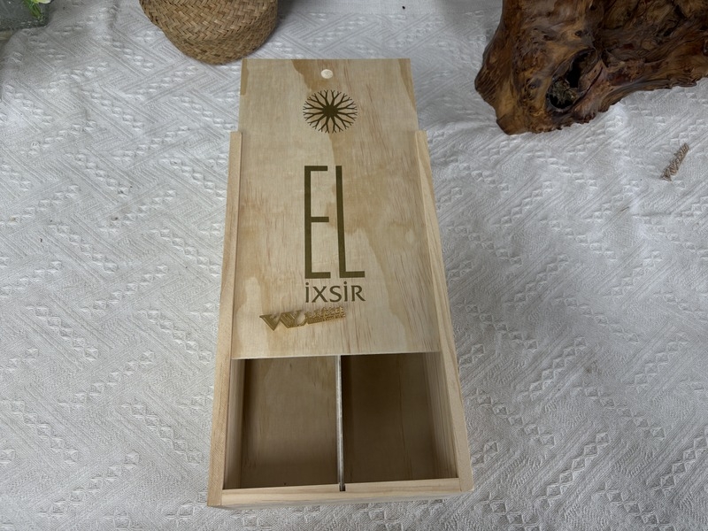 Custom Logo High Quality Wood Wine Box Wooden Wine Gift Box Double Bottle Gift Box Wine Bottle Gift Wrapping Weddings