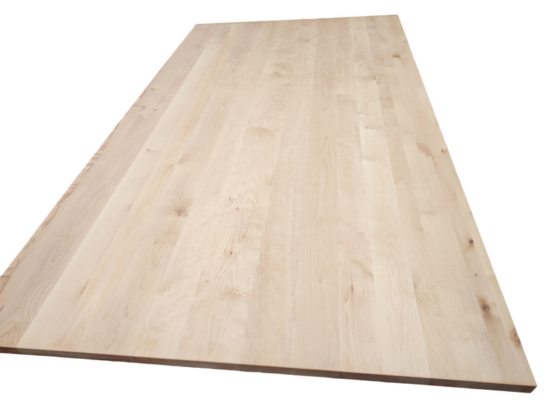 Wholesale Full Stave Birch Solid Wood Panel for Luxury Dining Coffee Wooden Table Tops and Countertops