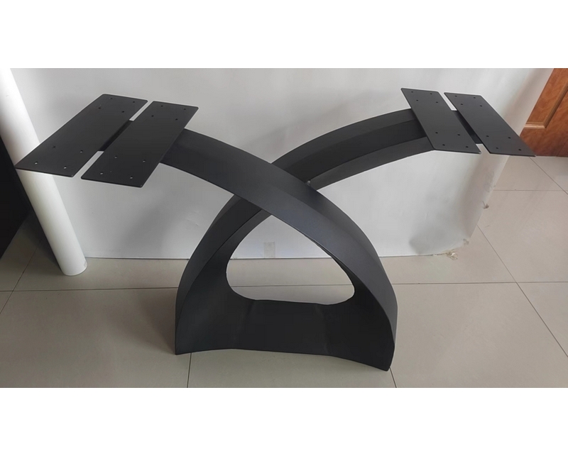 Custom Designed Metal Helix Leg for Long Table Helix Industrial Steel Table Legs Heavy Duty Sturdy Metal Base