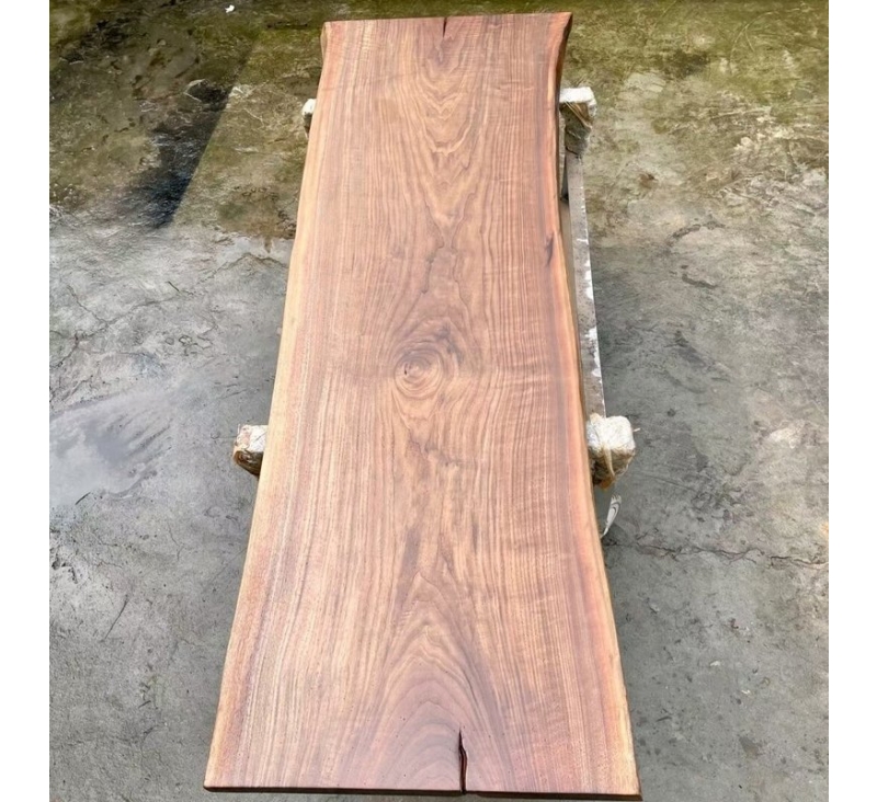 Handcrafted Live Edge Walnut Wood Slab Table Solid Wood Dining Table Walnut Wood Table Top for Custom Furniture