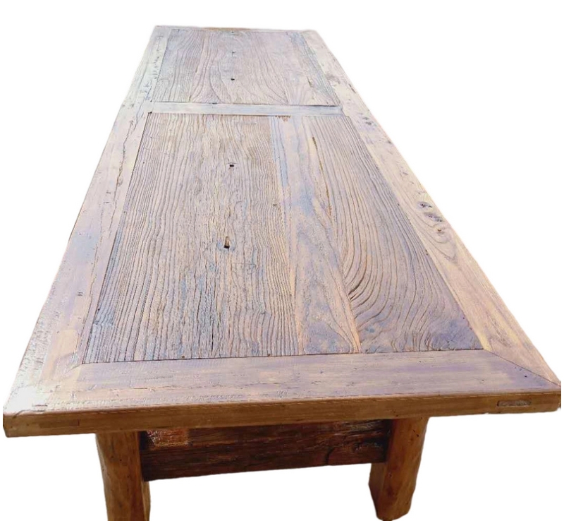 Solid Wood Old ELM Rustic Farmhouse Coffee Table Handcrafted Vintage Living Room Center Table
