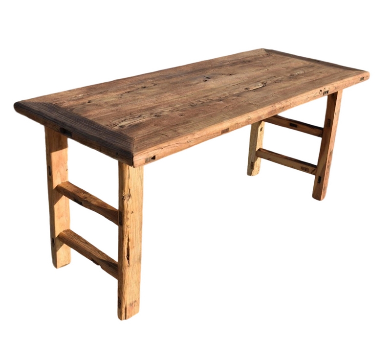 Solid Wood Old ELM Rustic Farmhouse Coffee Table Handcrafted Vintage Living Room Center Table