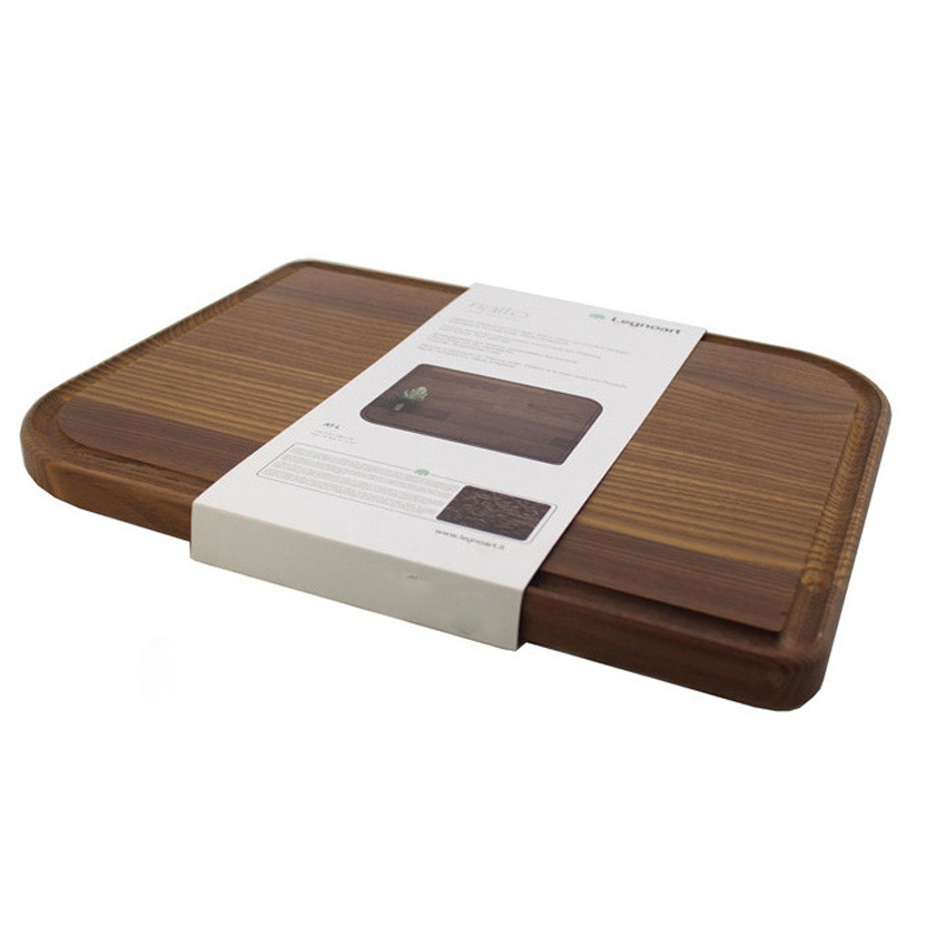 Solid ASH wood edge grain juice groove cutting board