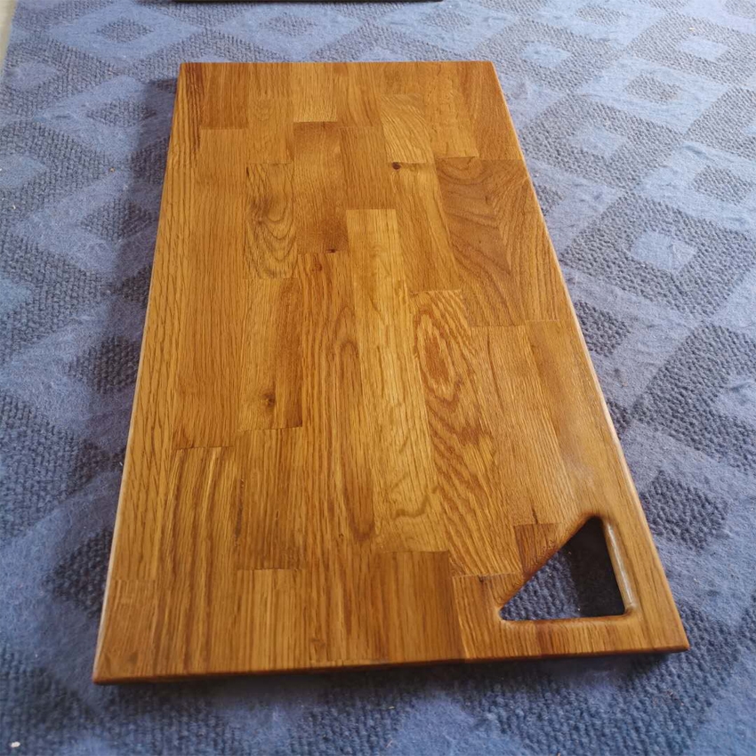 Finger joint oak wood cheese board