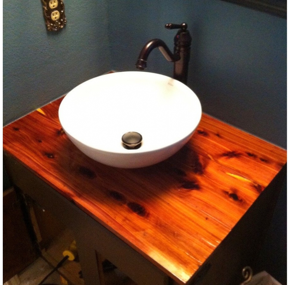 Solid Teak Wood Vanity Countertop