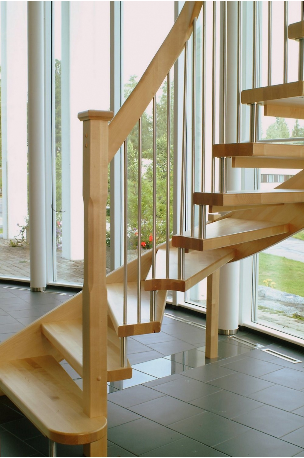 Solid full stave Beedch wood stair step Ab grade